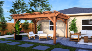 altan med pergola