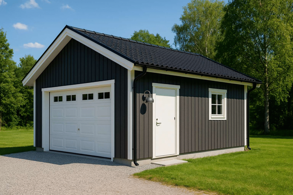 garage med förråd