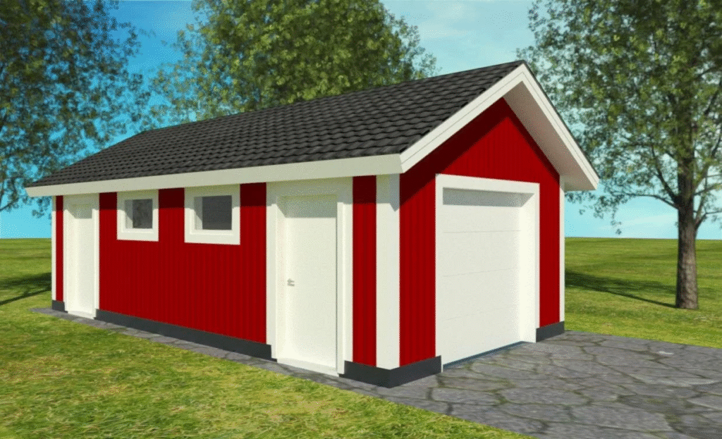 garage med förråd
