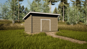 förråd med pulpettak bålsta