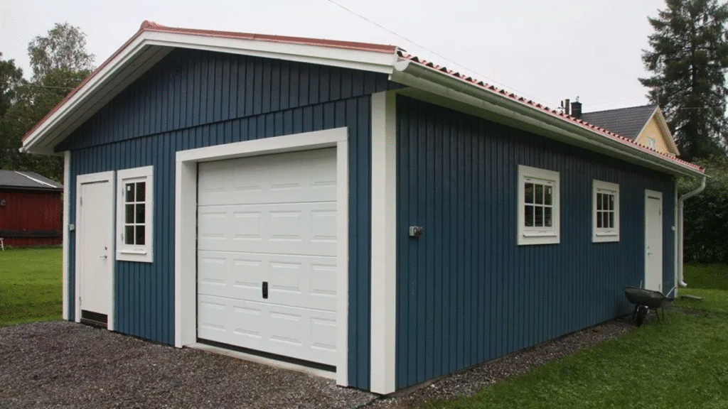 garage med förråd brunna