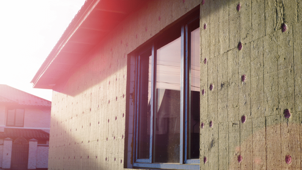 Tilläggsisolering med mineralull vid fasadbyte för bättre energieffektivitet