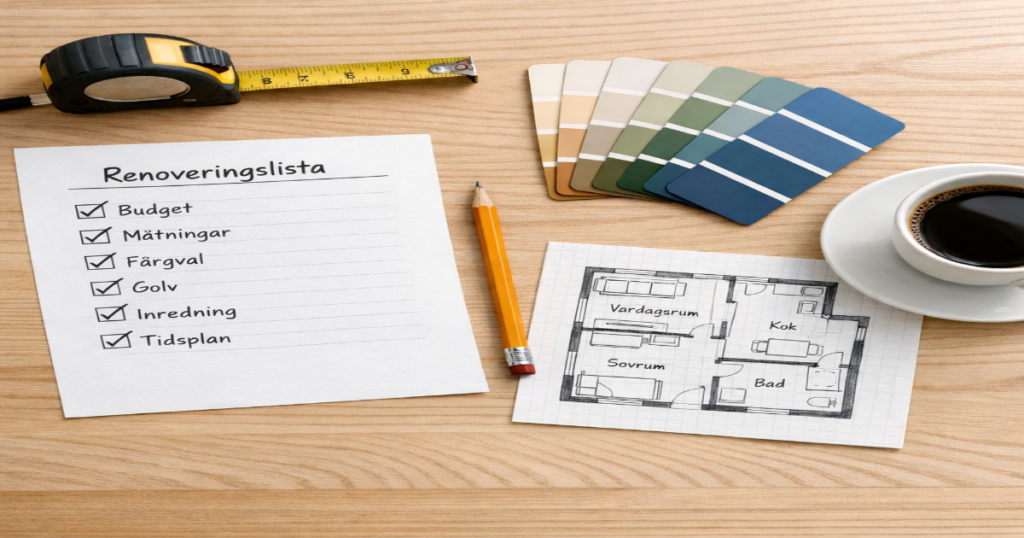 renovering checklista